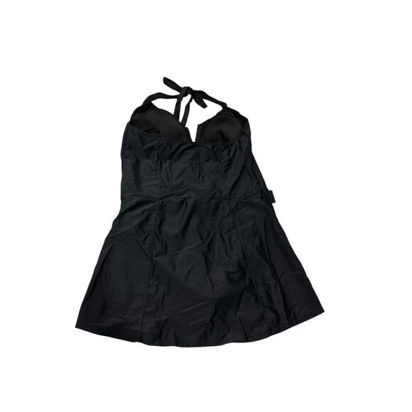 Venus Slimming Swim Dress Black Halter Belted One Piece Swimsuit Womens 16 - Picture 14 of 14
